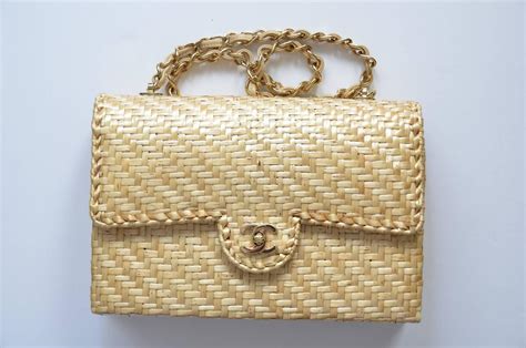 chanel straw bag